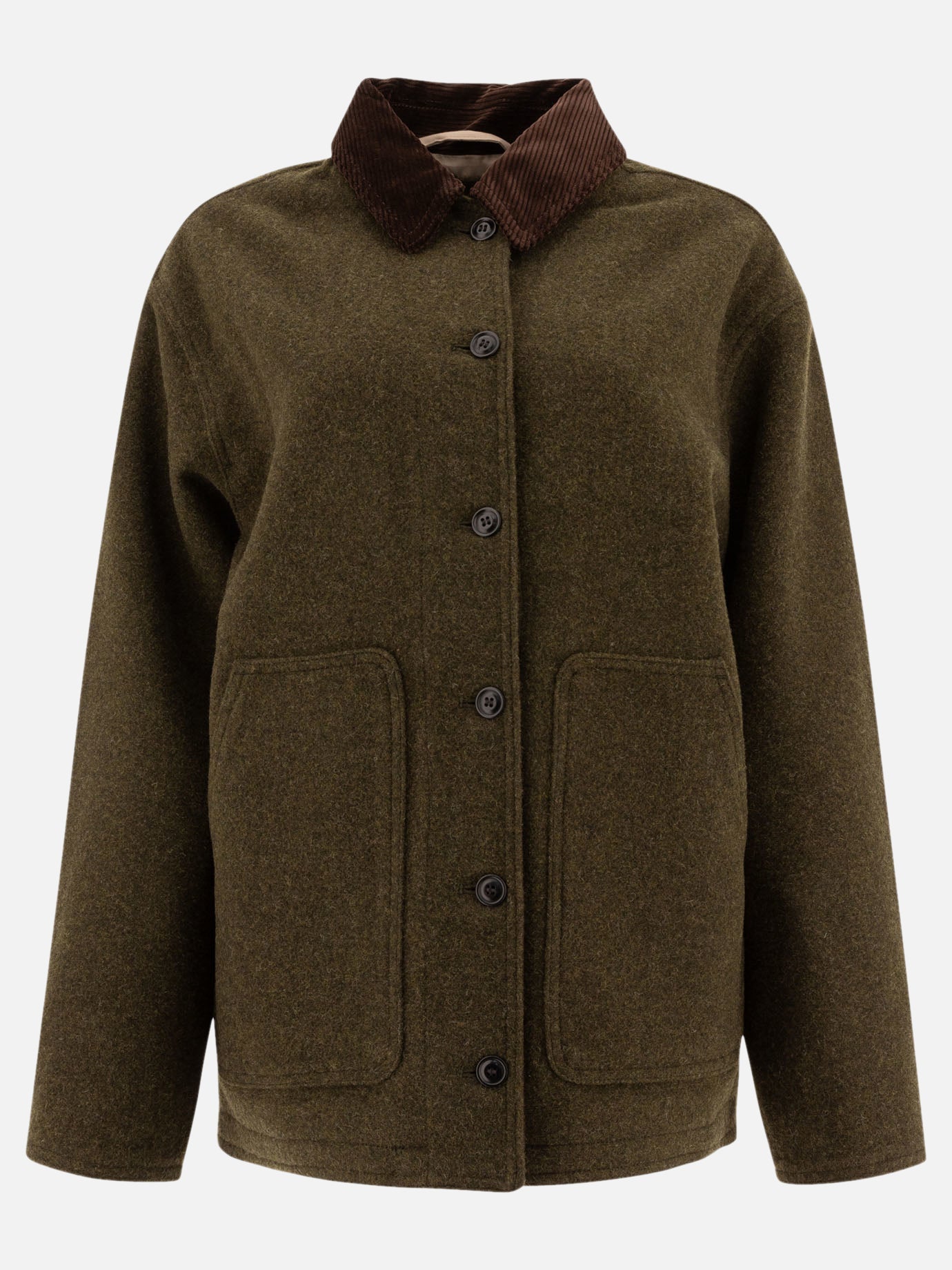 Short coats Solid colour  Green - Filson Women | PDP | VIETTI Online Store | thumbnail