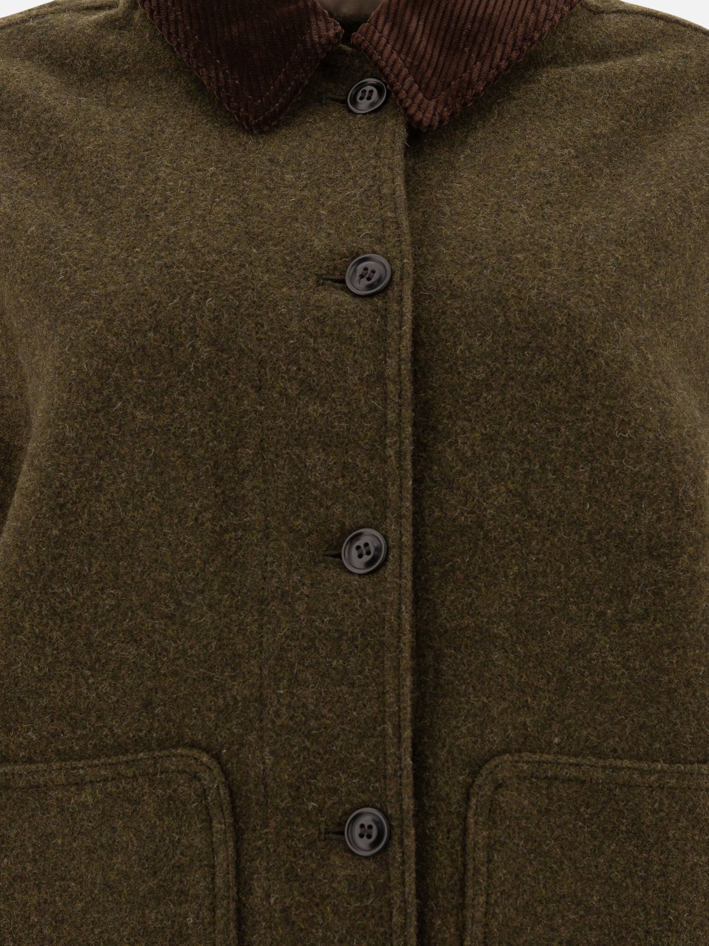 Short coats Solid colour  Green - Filson Women | PDP | VIETTI Online Store | thumbnail_3