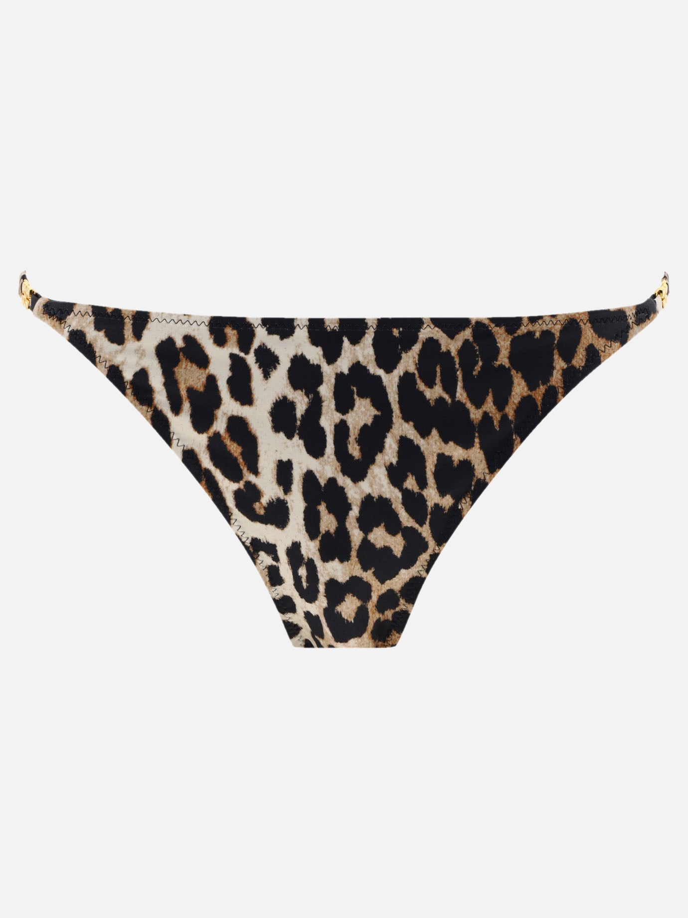 Ganni Animalier bikini bottom Brown