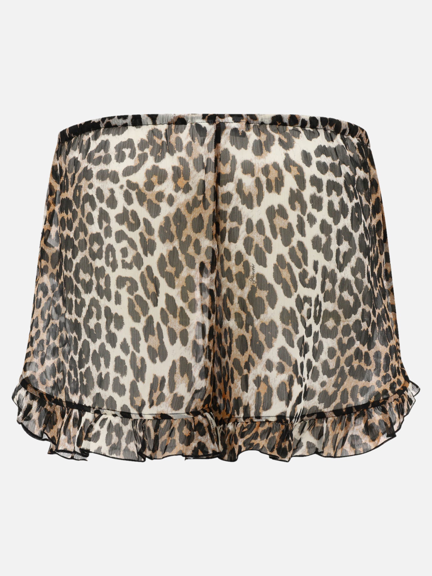 Ganni Animalier shorts Brown