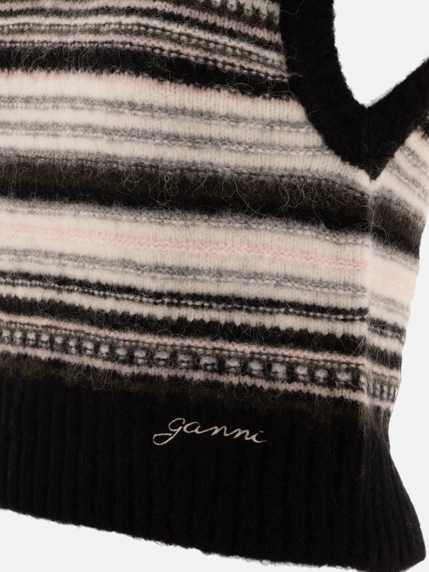 Ganni "Fair Isle" vest Black