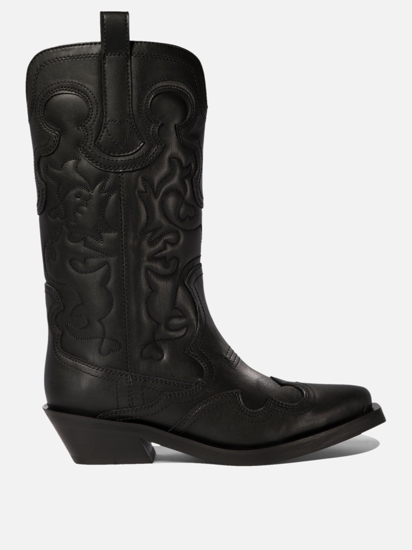 Cowboy 100% polyuretane - 100% rubber  Black - Ganni Women | PDP | VIETTI Online Store | thumbnail