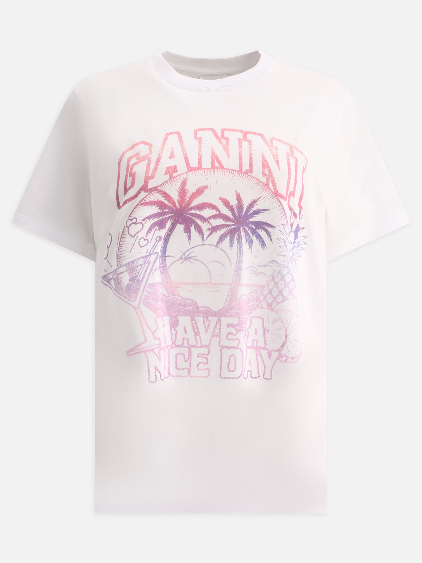 Ganni "Have a Nice Day" t-shirt White