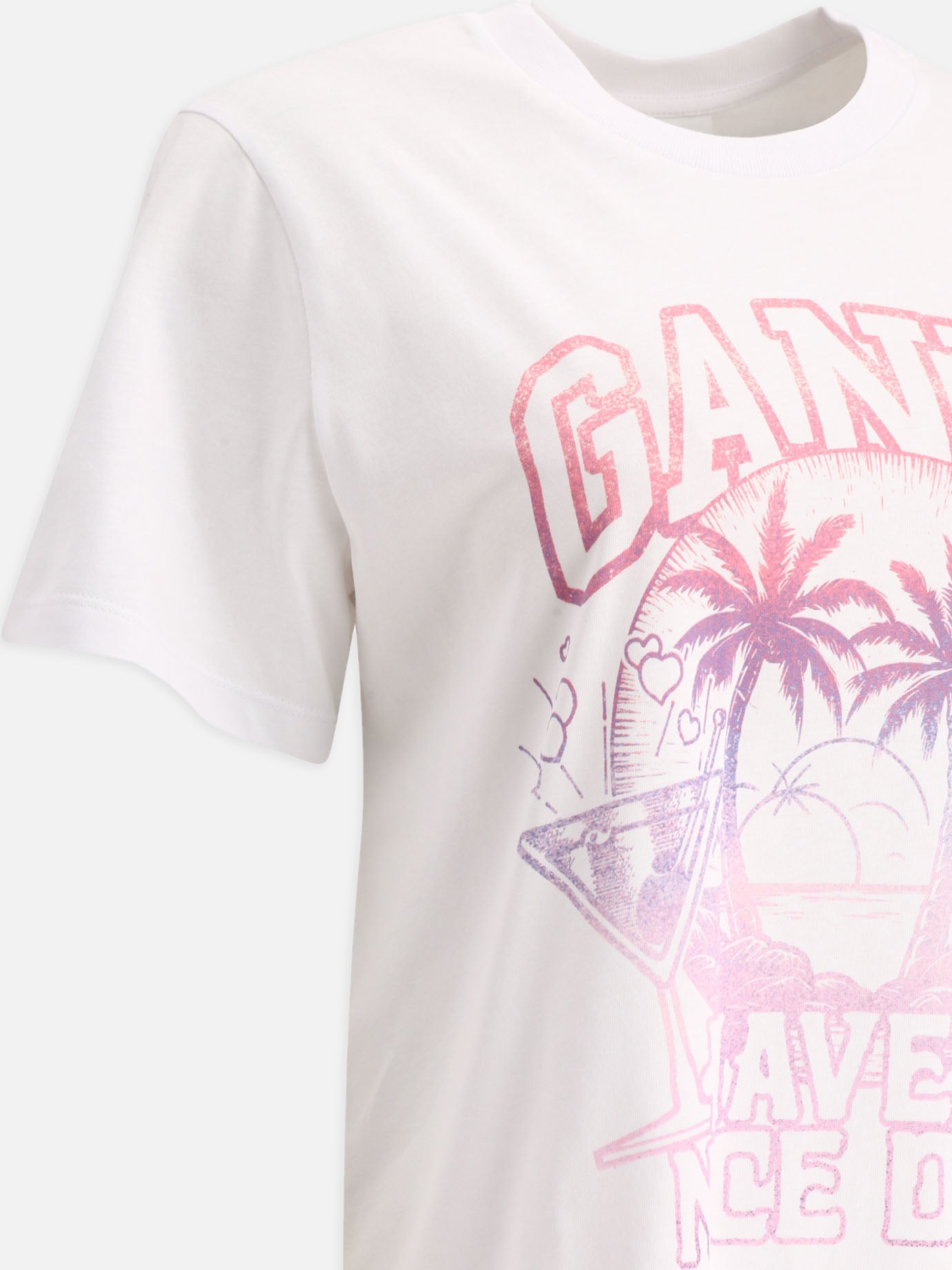 Ganni "Have a Nice Day" t-shirt White