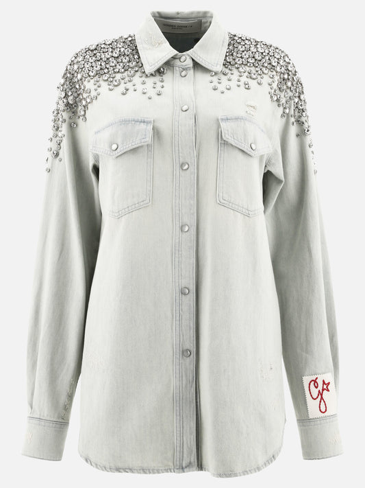 Camicia con cristalli "Becca"