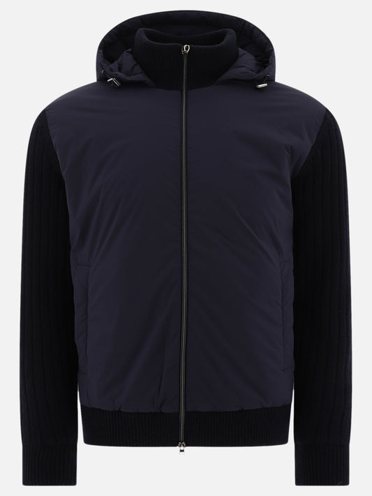 Down jackets Solid colour  Blue - Herno Men | PLP | VIETTI Online Store 
