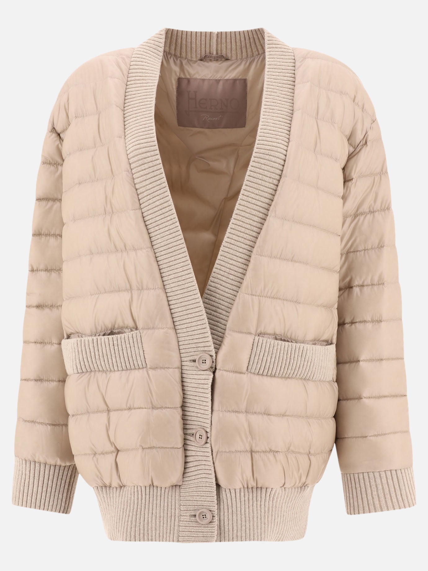 Down jackets Solid colour  Beige - Herno Women | PDP | VIETTI Online Store | Zoom-Modal
