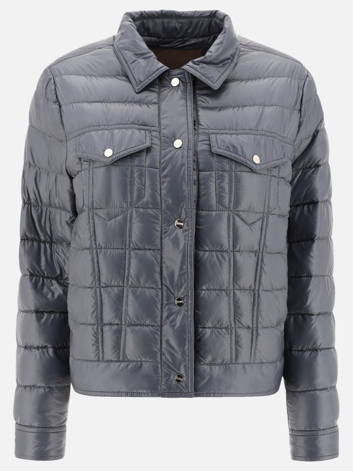 Down jackets Solid colour  Blue - Herno Women | PDP | VIETTI Online Store | Zoom-Modal

