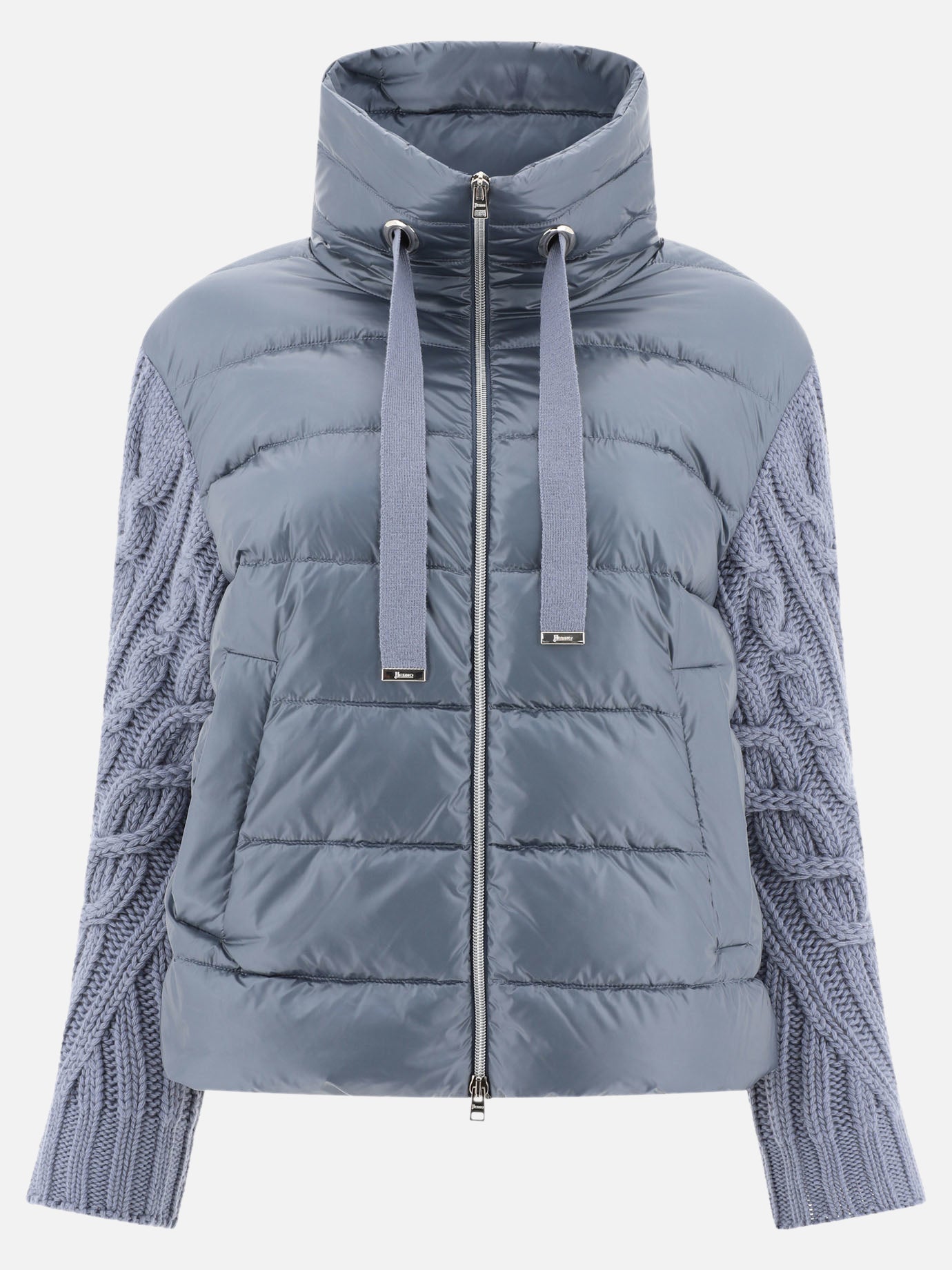 Down jackets Solid colour  Light blue - Herno Women | PDP | VIETTI Online Store | thumbnail