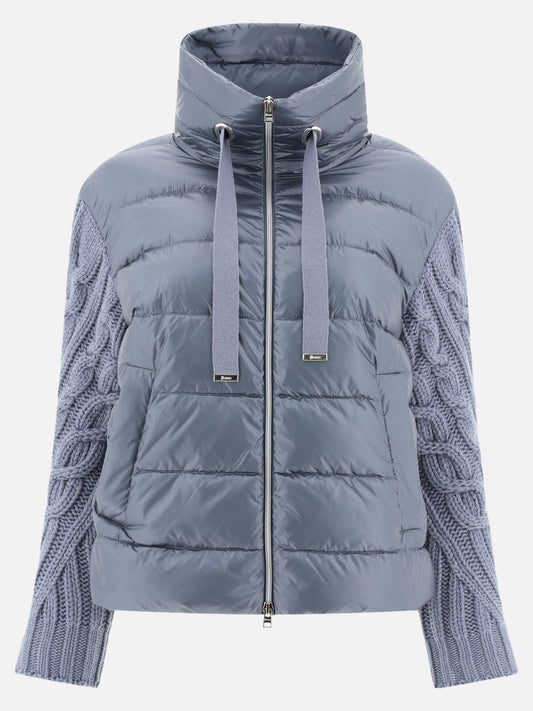 Down jackets Solid colour  Light blue - Herno Women | PLP | VIETTI Online Store 
