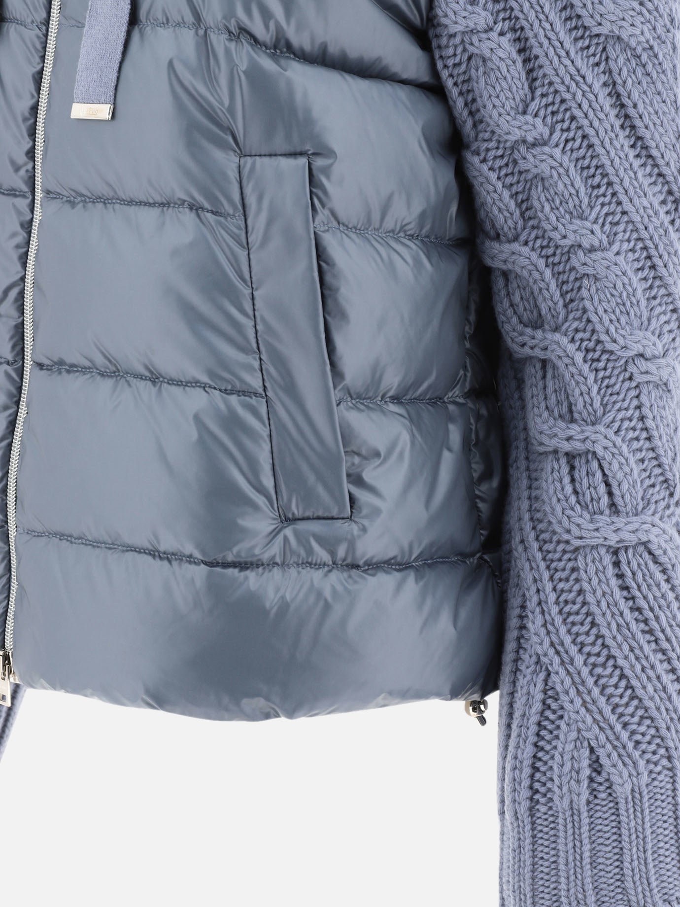 Down jackets Solid colour  Light blue - Herno Women | PDP | VIETTI Online Store | thumbnail_4