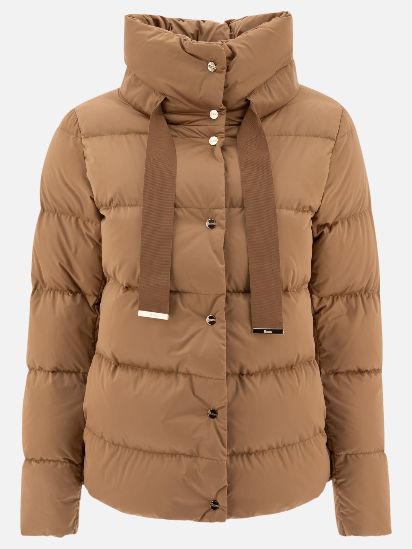 Down jackets Solid colour  Brown - Herno Women | PDP | VIETTI Online Store | thumbnail
