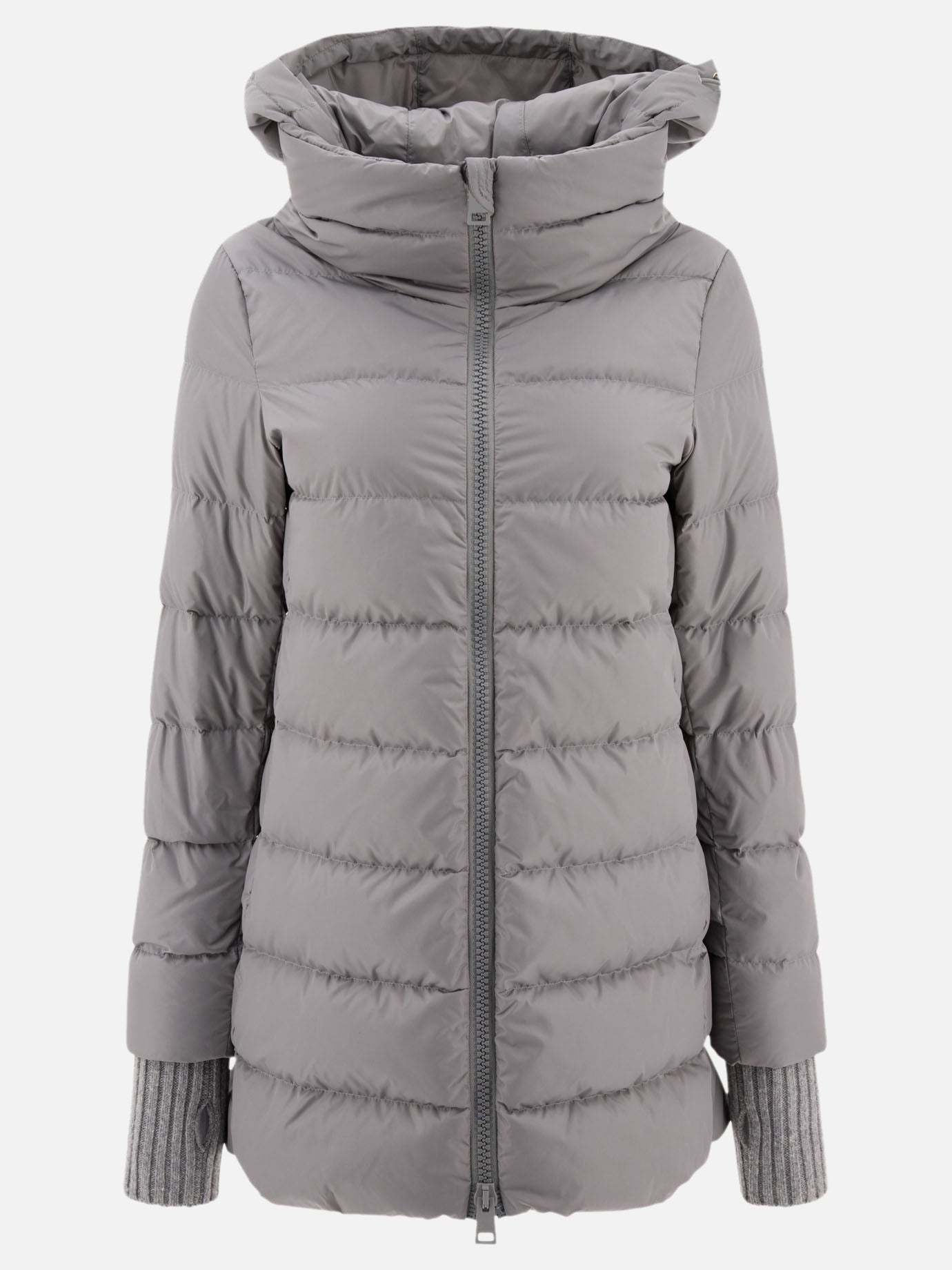 Down jackets Solid colour  Grey - Herno Women | PDP | VIETTI Online Store | Zoom-Modal
