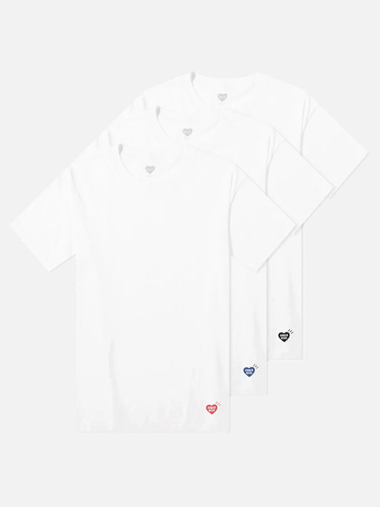 Human Made "Heart" 3-pack t-shirt set White