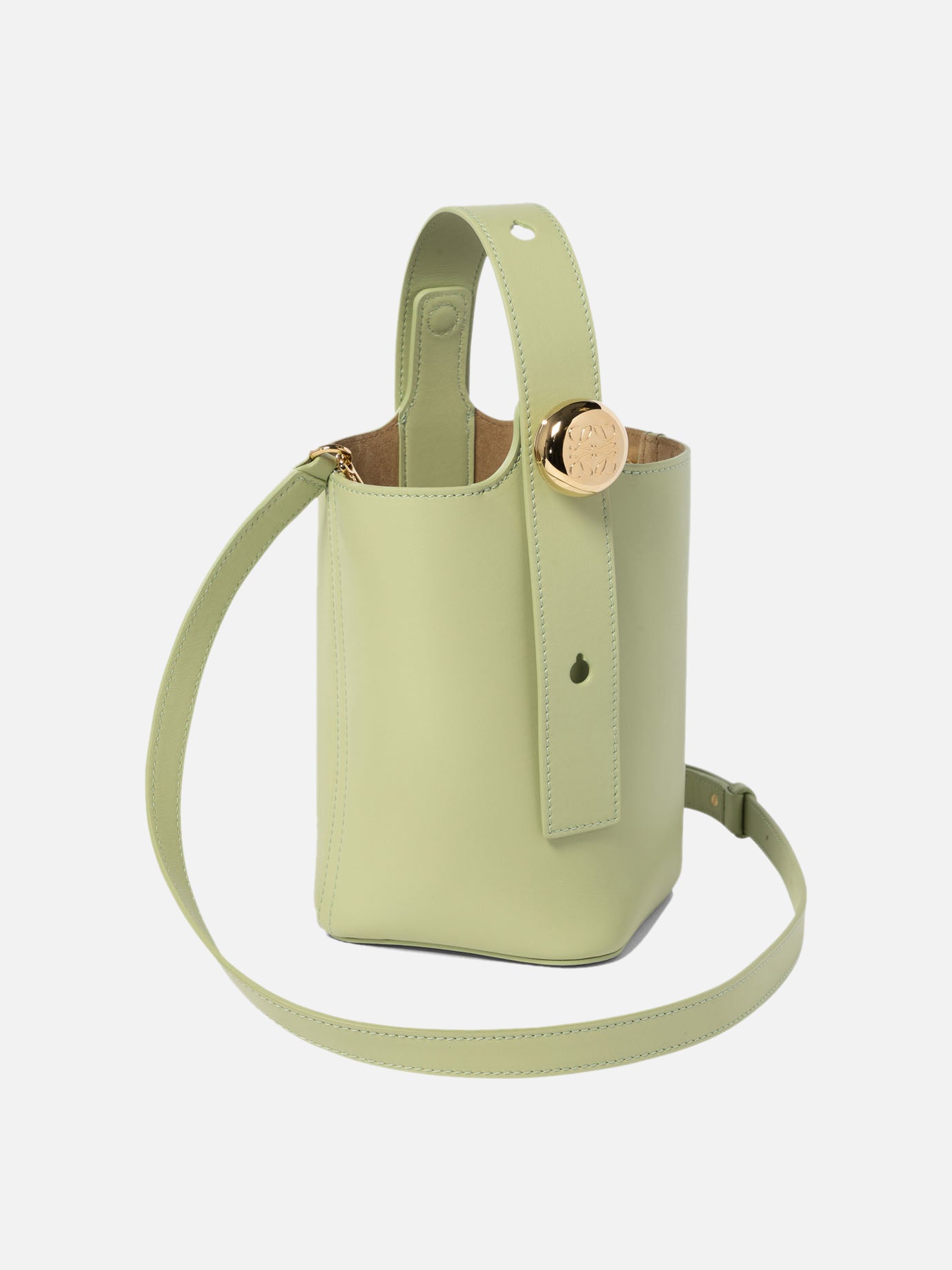 Loewe "Mini Pebble" bucket bag Green