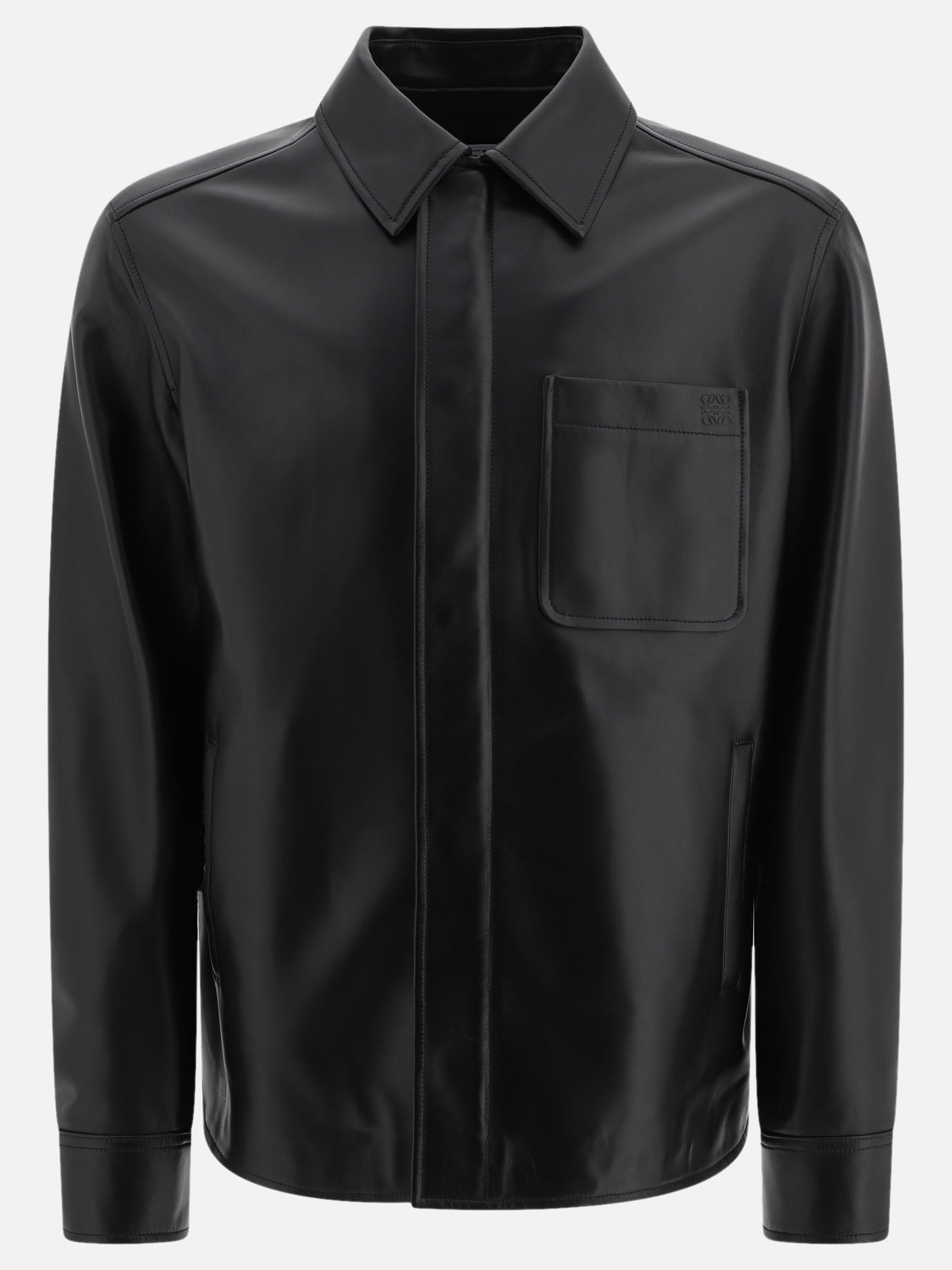 Overshirt in nappa lambskin