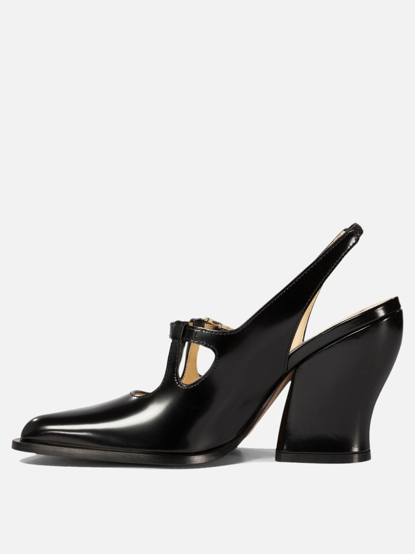 Décolleté slingback "Onda" in pelle di vitello spazzolata