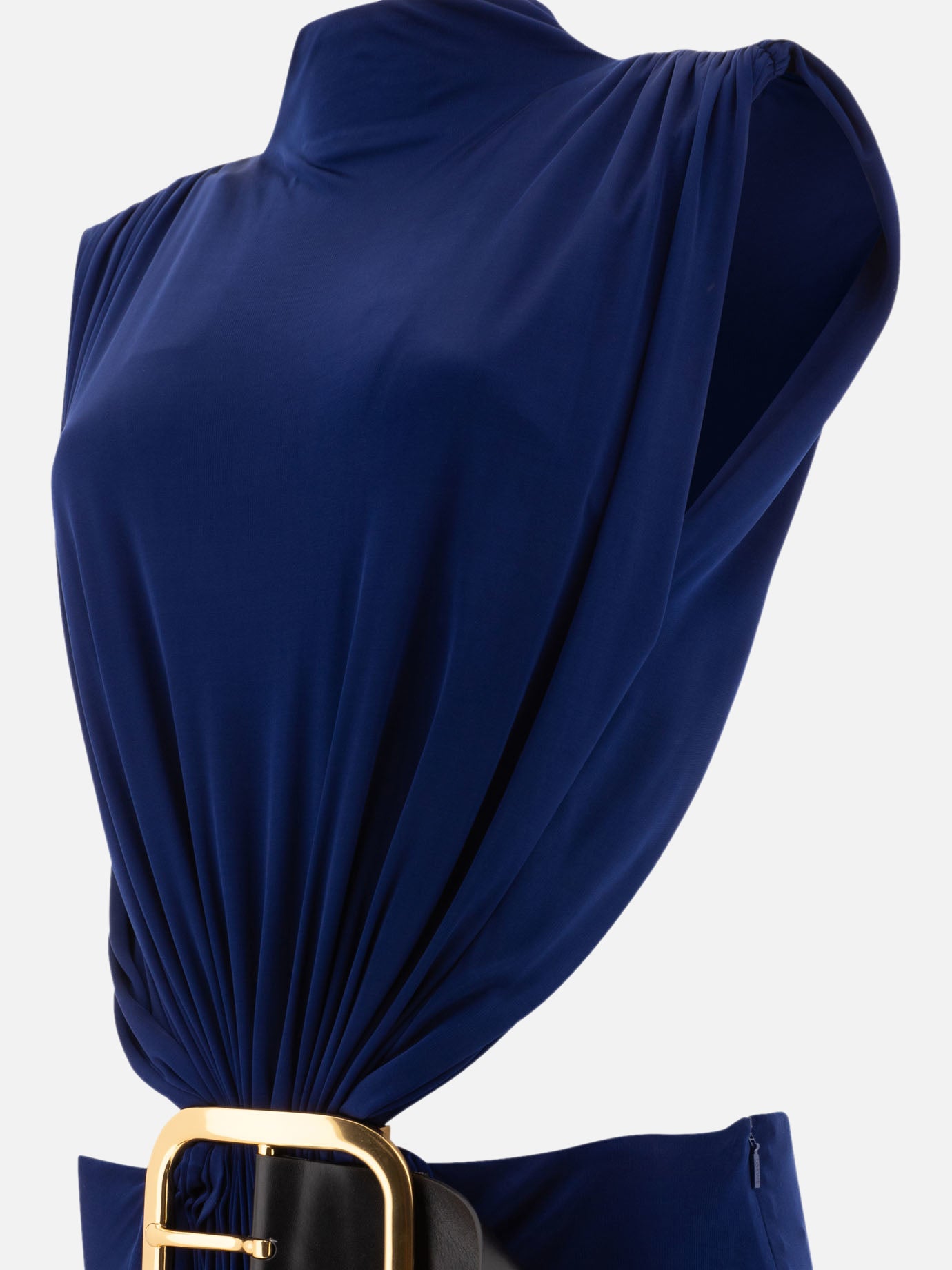 Loewe Draped dress in viscose Blue