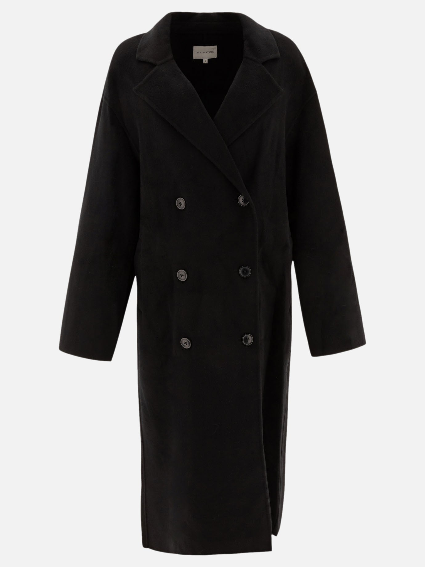 Long coats Solid colour  Black - Loulou Studio Women | PDP | VIETTI Online Store | thumbnail