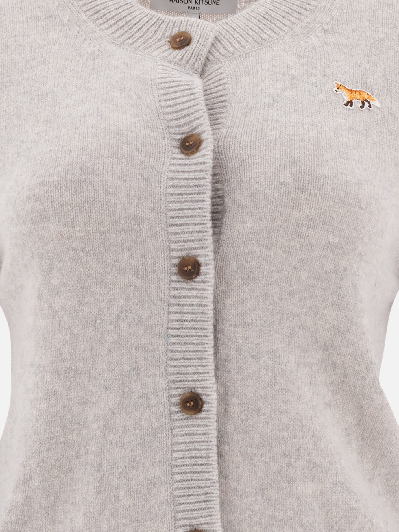 Maison Kitsuné "Baby Fox" cardigan Grey