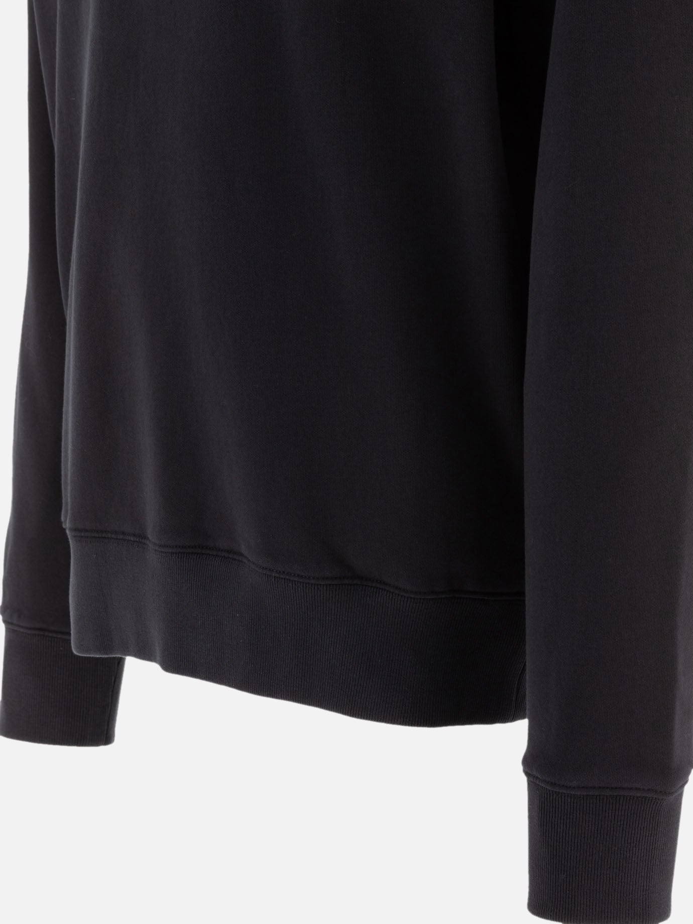 Maison Kitsuné "Fox Head" half-zip sweatshirt Black