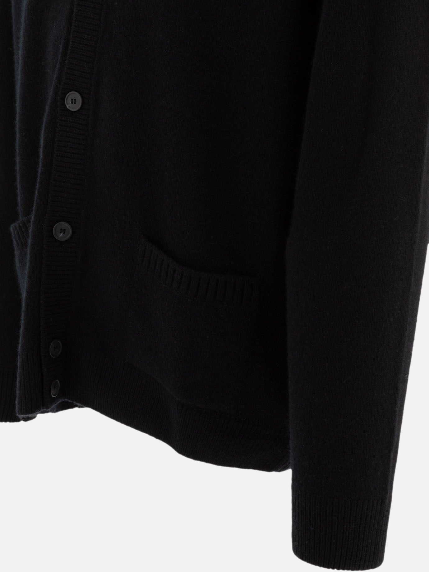 Maison Kitsuné "Bold Fox Head" cardigan Black