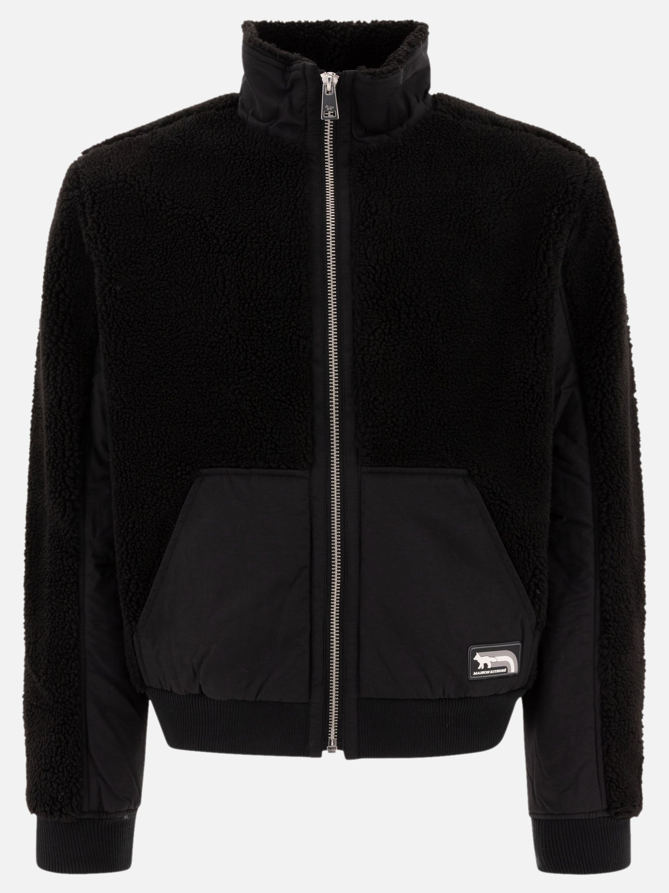 Maison Kitsuné "Flash Fox" fleece jacket Black