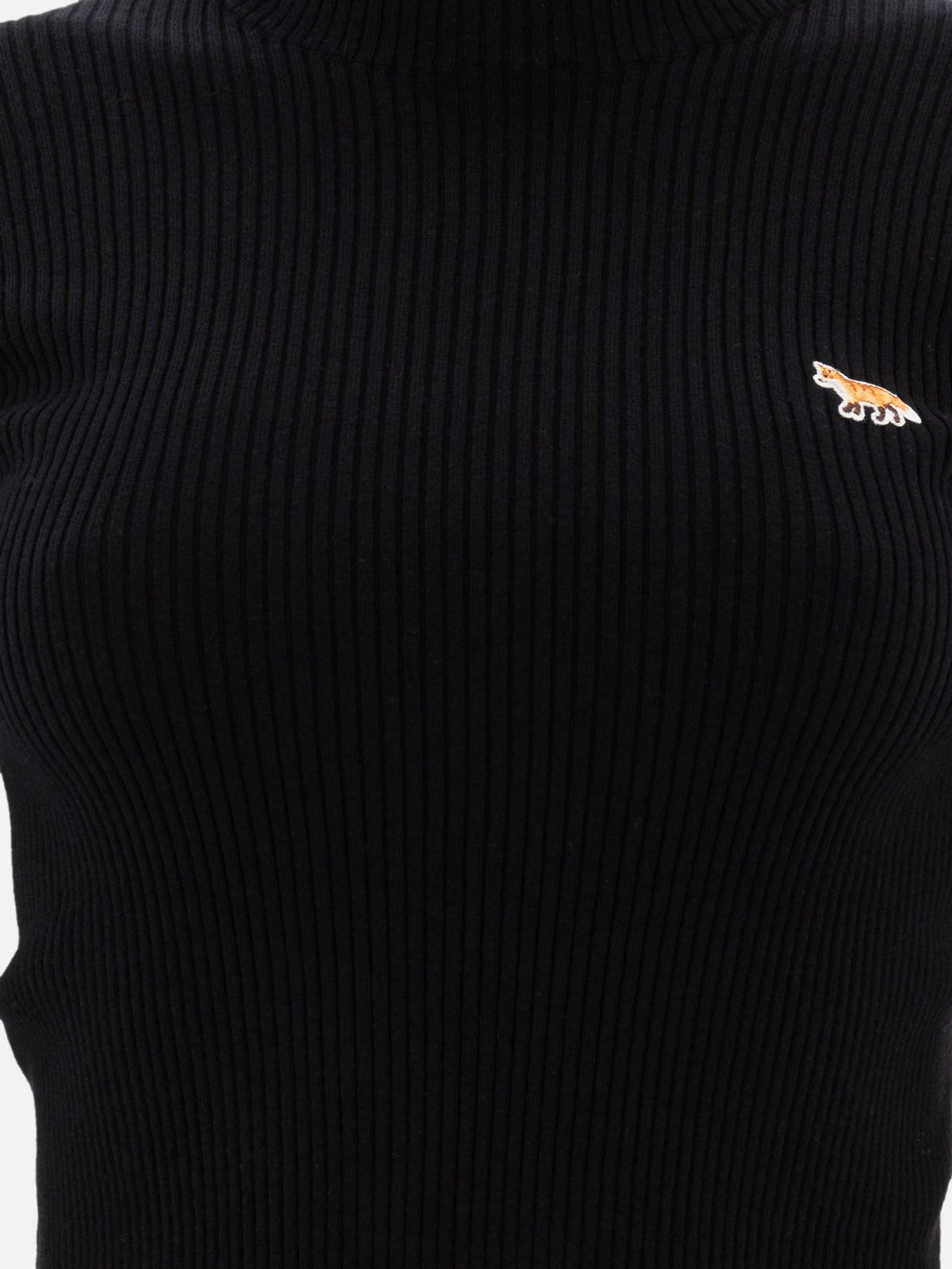 Maison Kitsuné "Baby Fox" turtleneck sweater Black