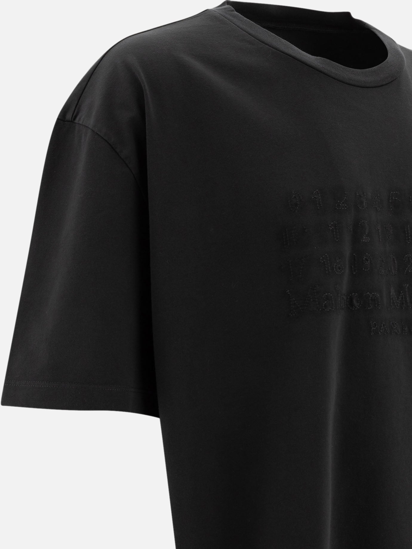 Maison Margiela T-shirt with embroidered logo Black