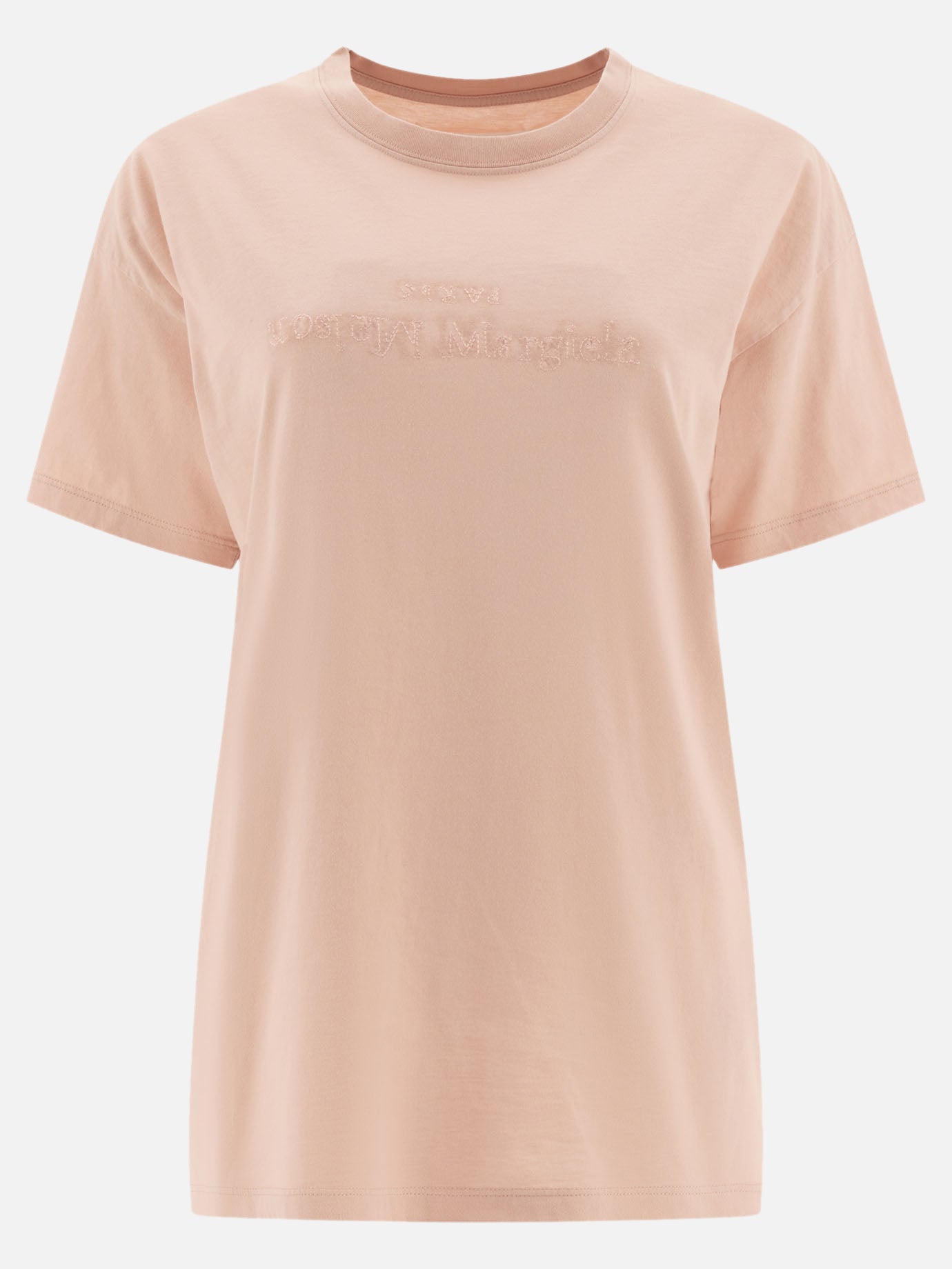 Maison Margiela T-shirt with embroidered logo Pink