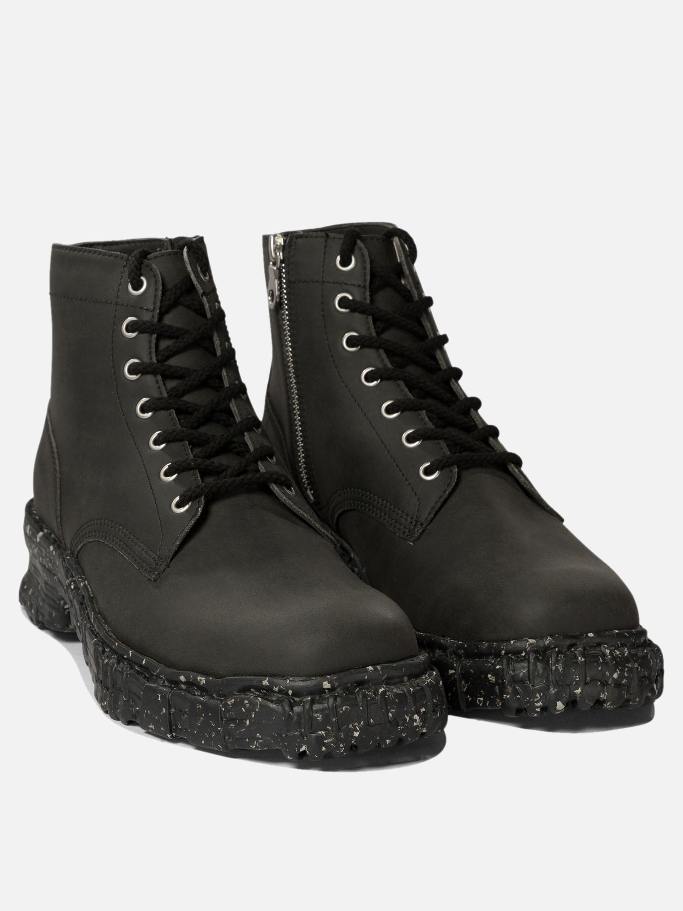 Maison Mihara Yasuhiro Vintage-like combat boots Black