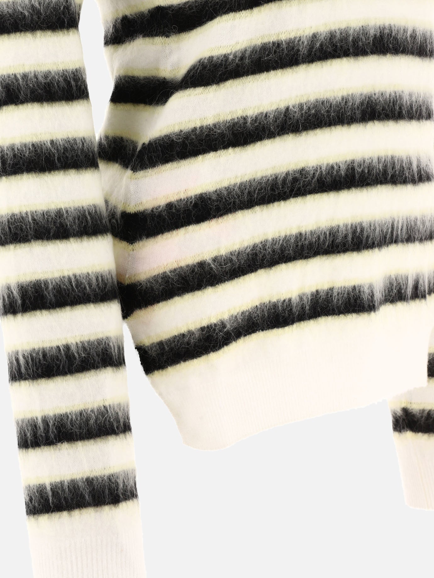 Marni Striped mohair sweater White