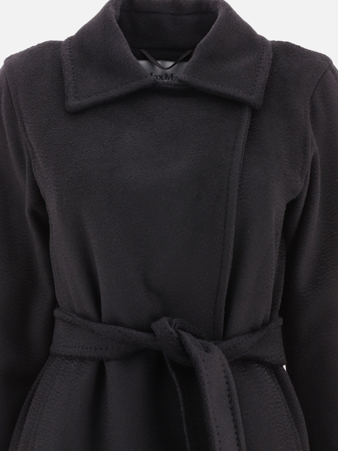 Long coats Solid colour  Black - Max Mara Women | PDP | VIETTI Online Store | thumbnail_3
