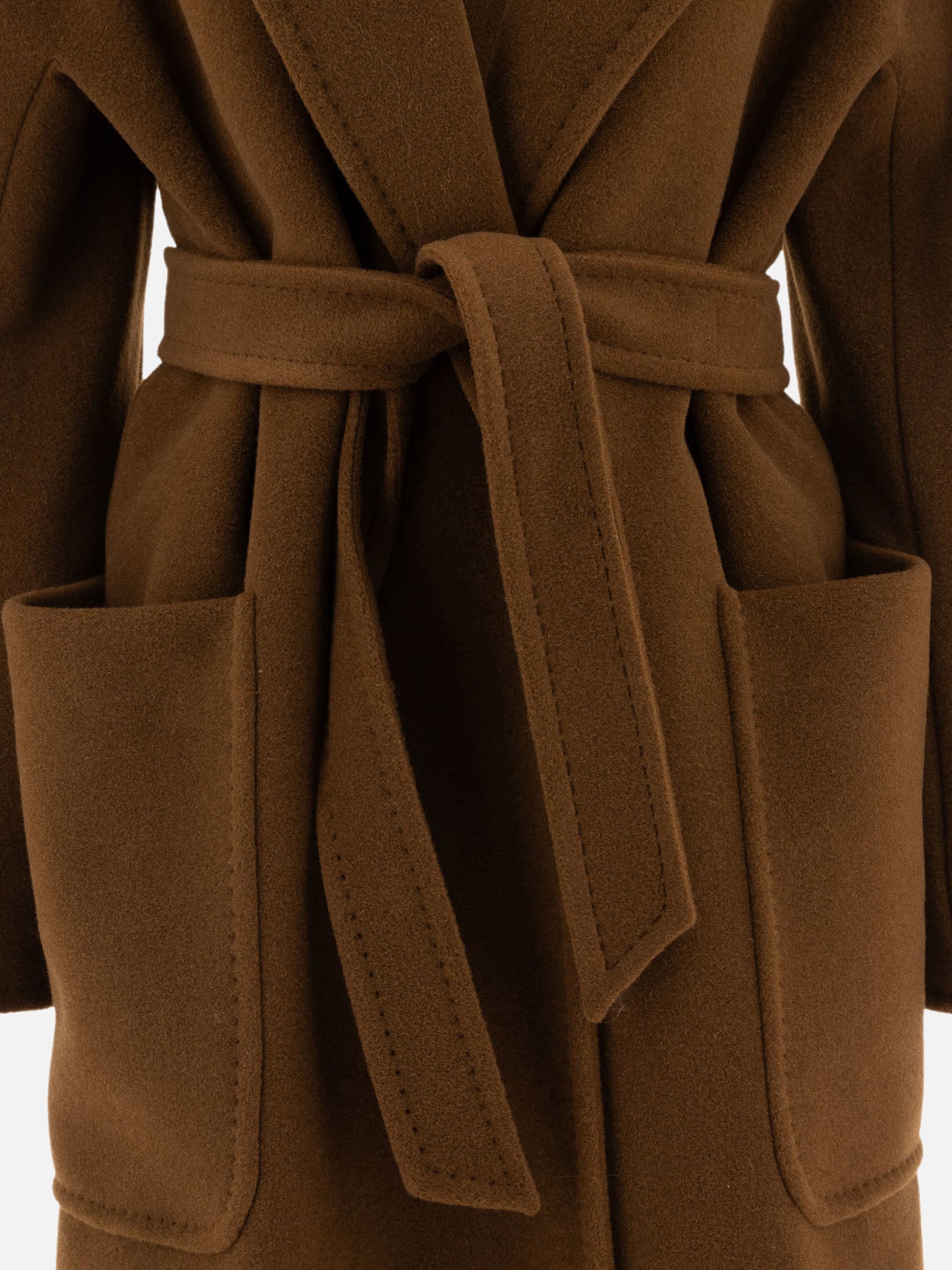 Long coats Solid colour  Brown - Max Mara Women | PDP | VIETTI Online Store | Zoom-Modal_3
