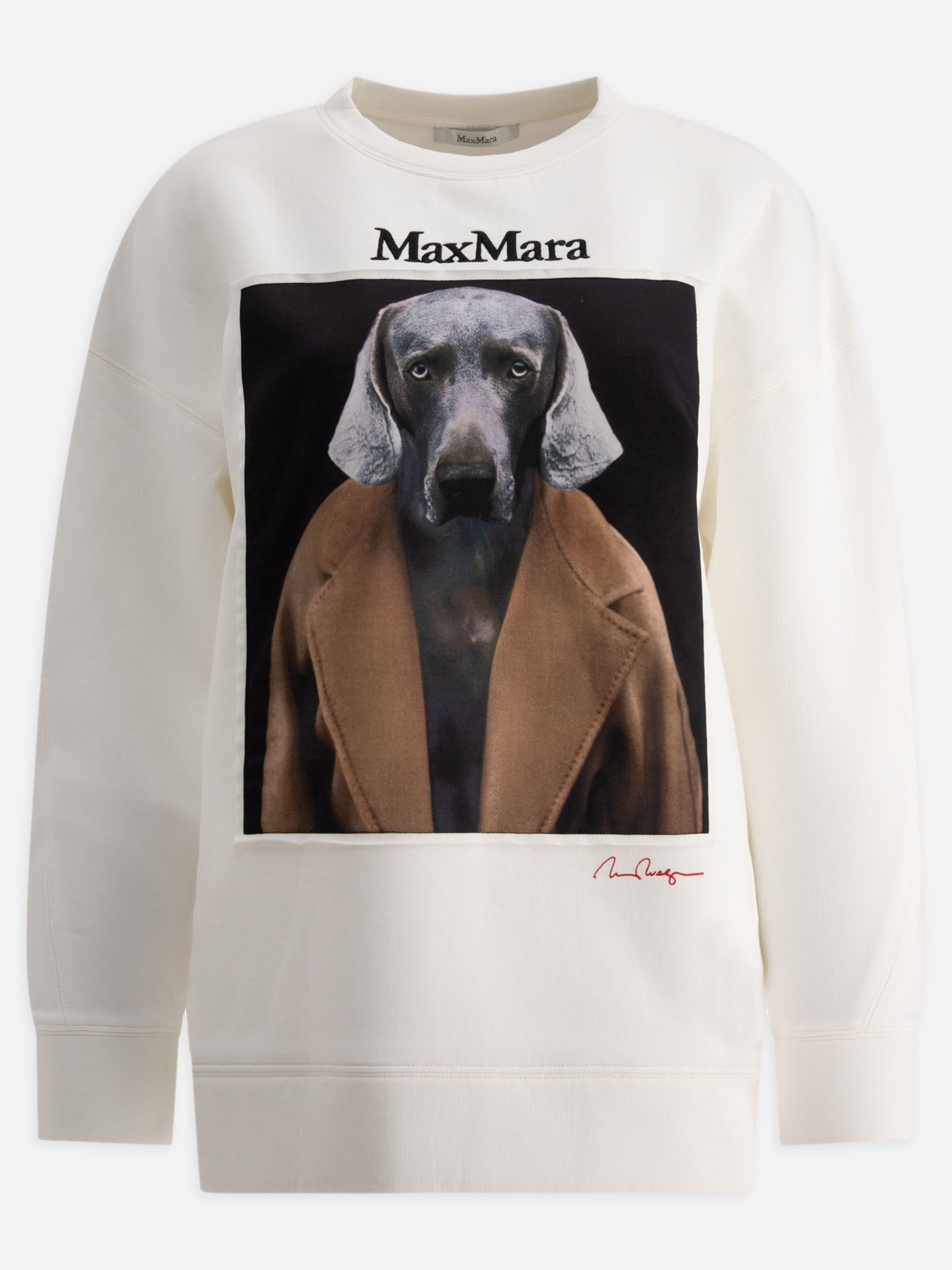 Sweatshirt with Wegman-print