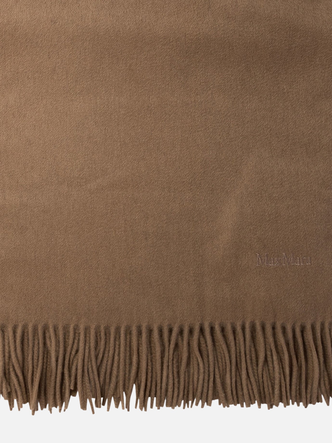 Max Mara Cashmere stole with embroidery Brown