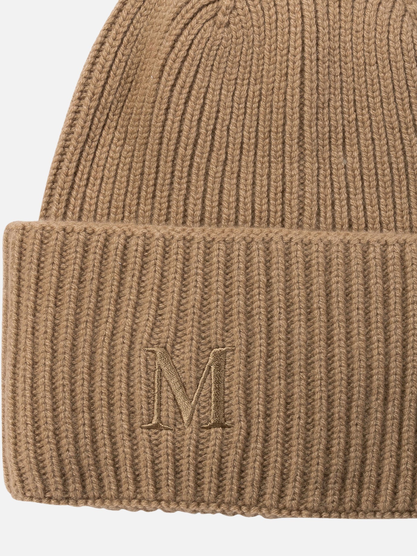 Max Mara Ribbed cashmere beanie Brown