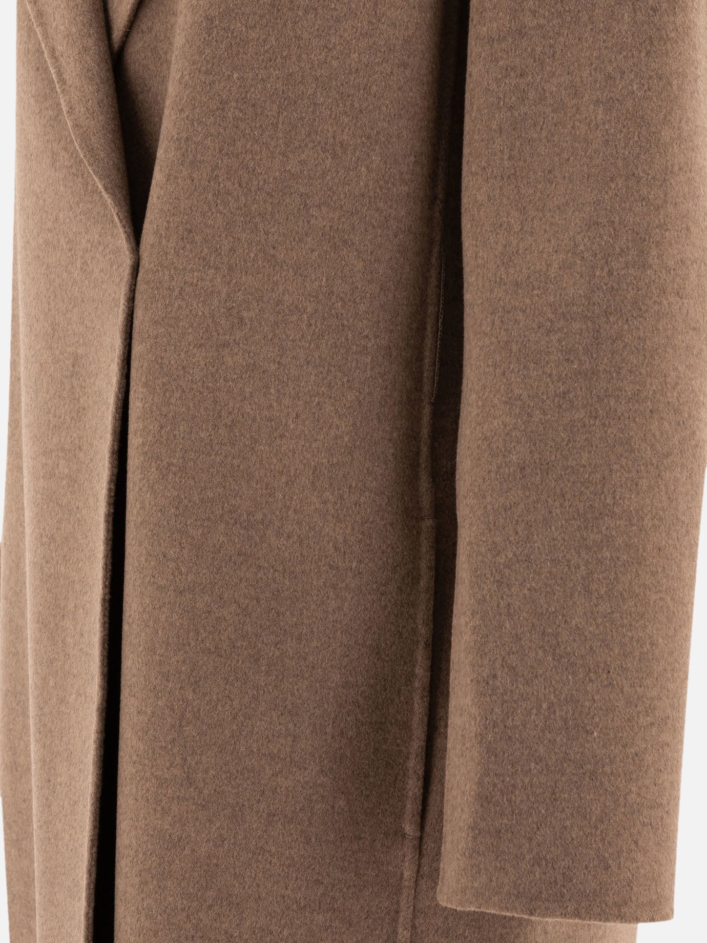 Max Mara S "Poldo" wool belted coat Brown