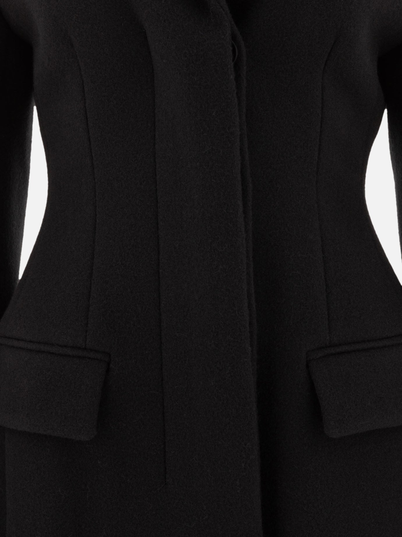 Max Mara Sportmax Cashmere-blend coat Black