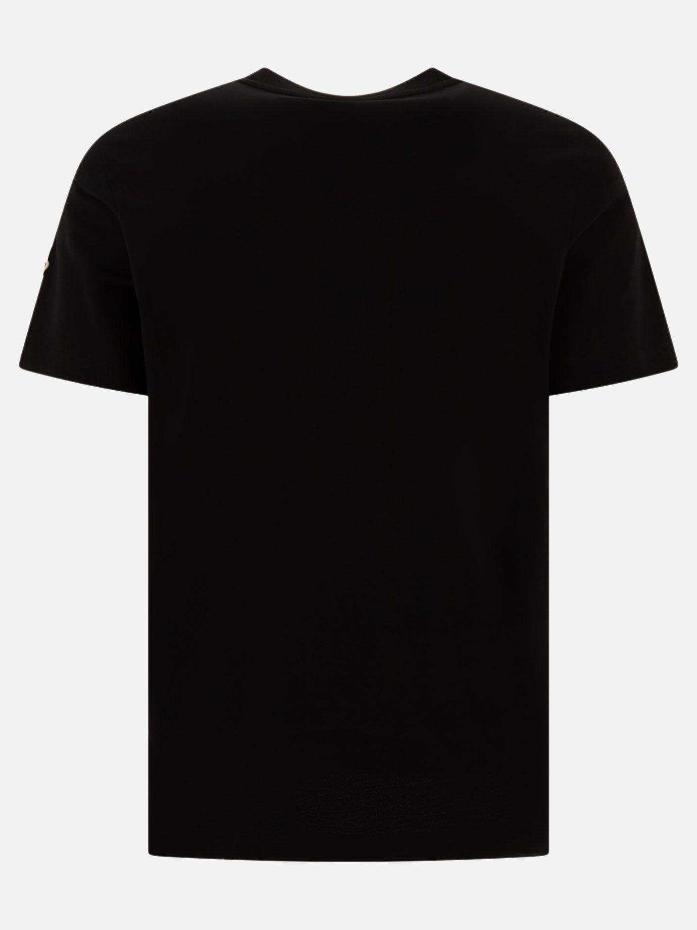 Moncler T-shirt with rubberised logo Black