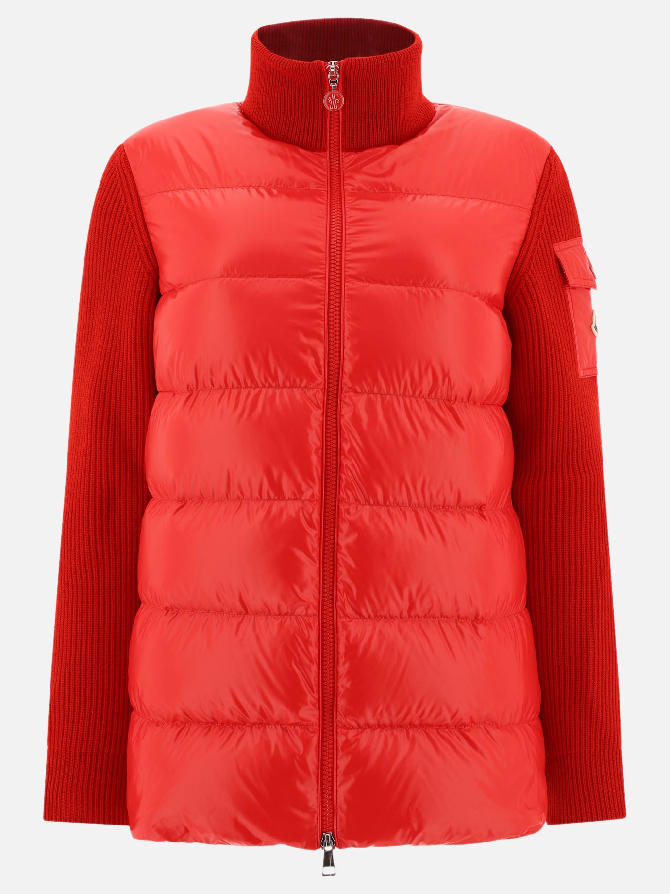 Down jackets Solid colour  Red - Moncler Women | PDP | VIETTI Online Store | thumbnail