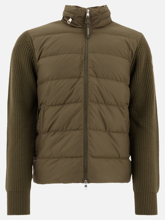 Down jackets Solid colour  Green - Moncler Men | PLP | VIETTI Online Store 
