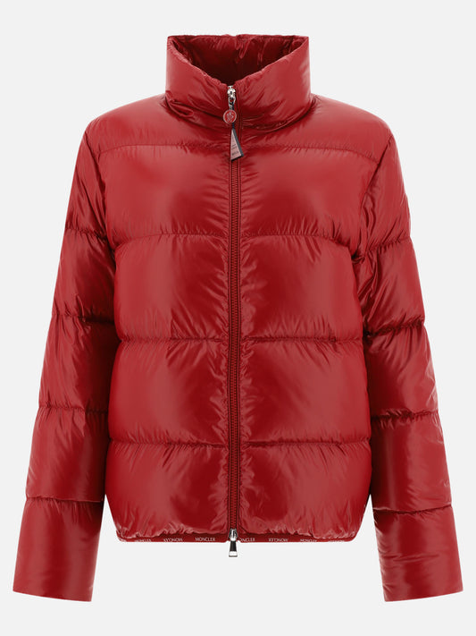 Down jackets Solid colour  Red - Moncler Women | PLP | VIETTI Online Store 
