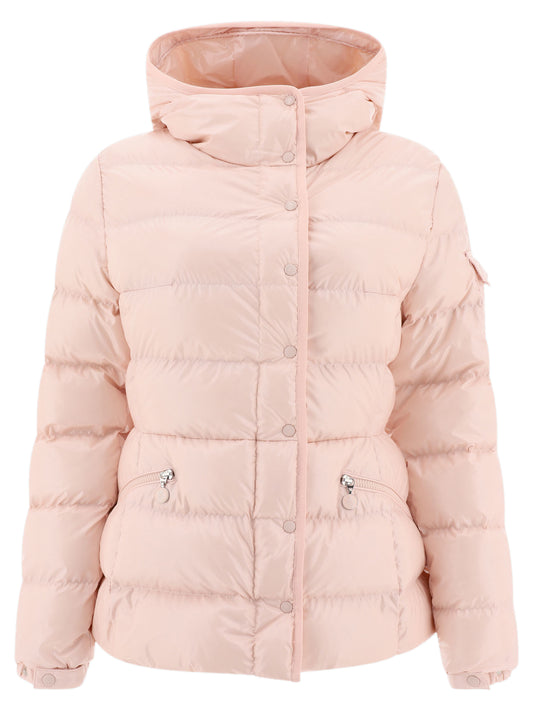 Down jackets Solid colour  Pink - Moncler Women | PLP | VIETTI Online Store 
