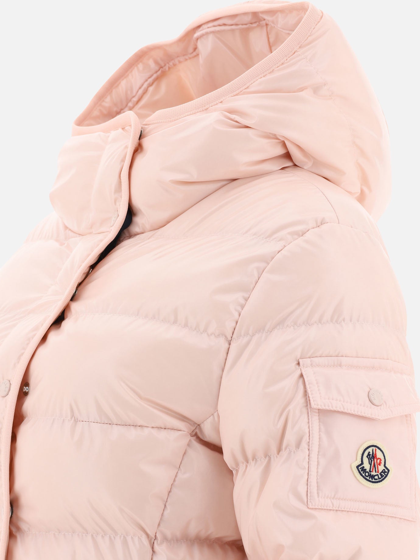 Down jackets Solid colour  Pink - Moncler Women | PDP | VIETTI Online Store | thumbnail_4