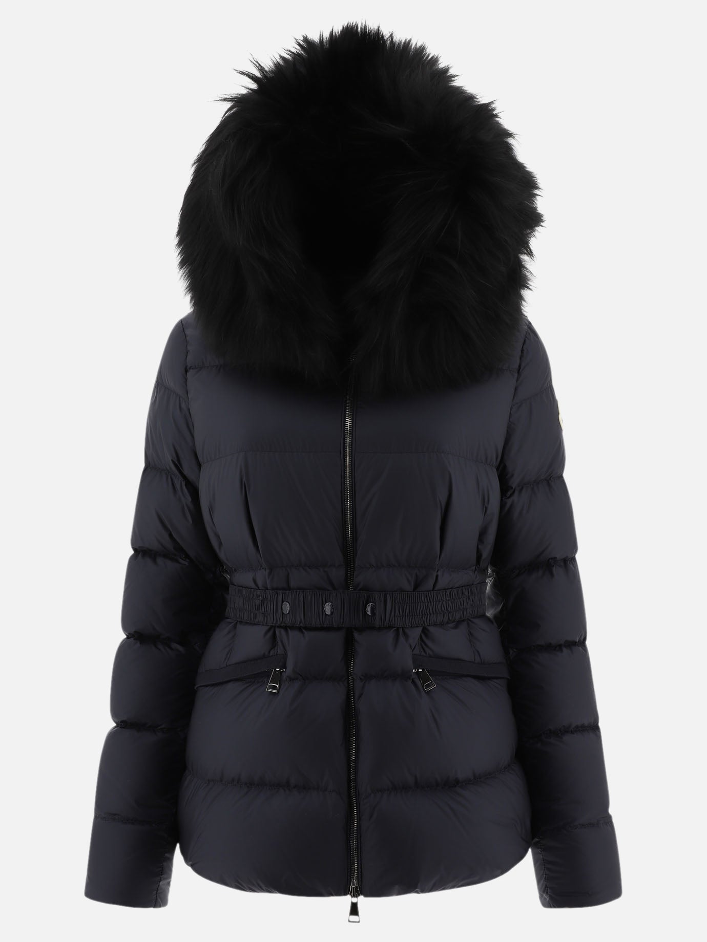 Down jackets Solid colour  Blue - Moncler Women | PDP | VIETTI Online Store | thumbnail