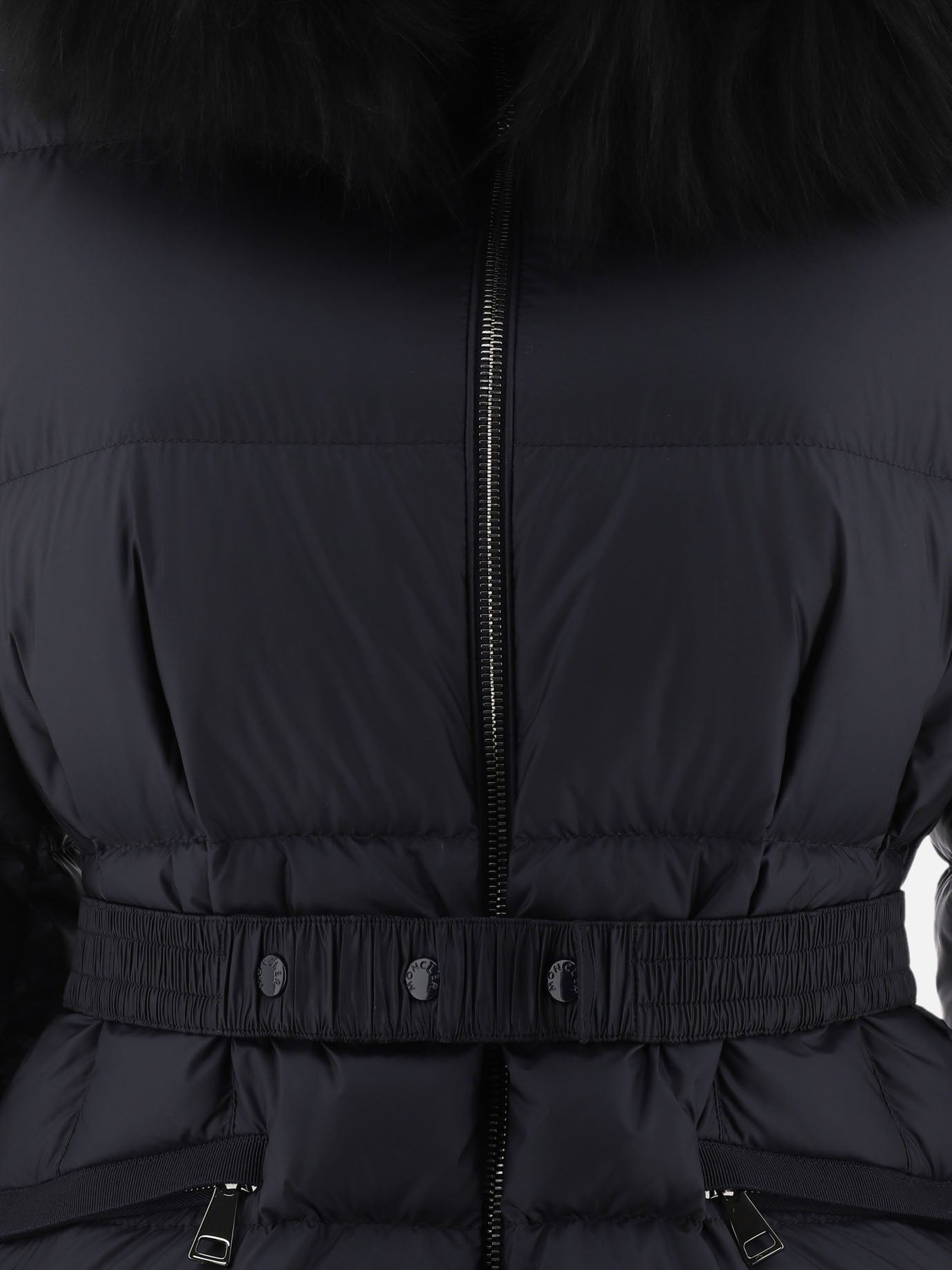 Down jackets Solid colour  Blue - Moncler Women | PDP | VIETTI Online Store | thumbnail_3