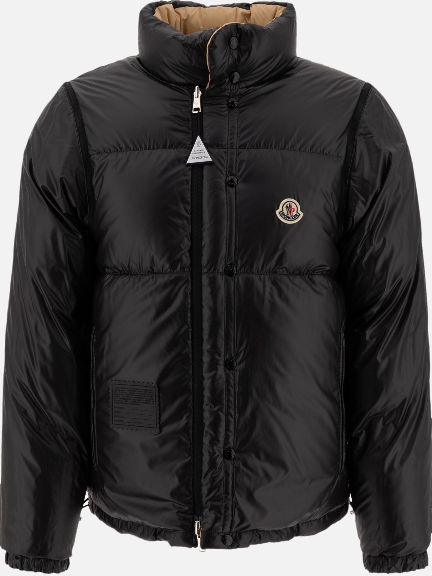 Down jackets Solid colour  Beige - Moncler Men | PDP | VIETTI Online Store | thumbnail_2
