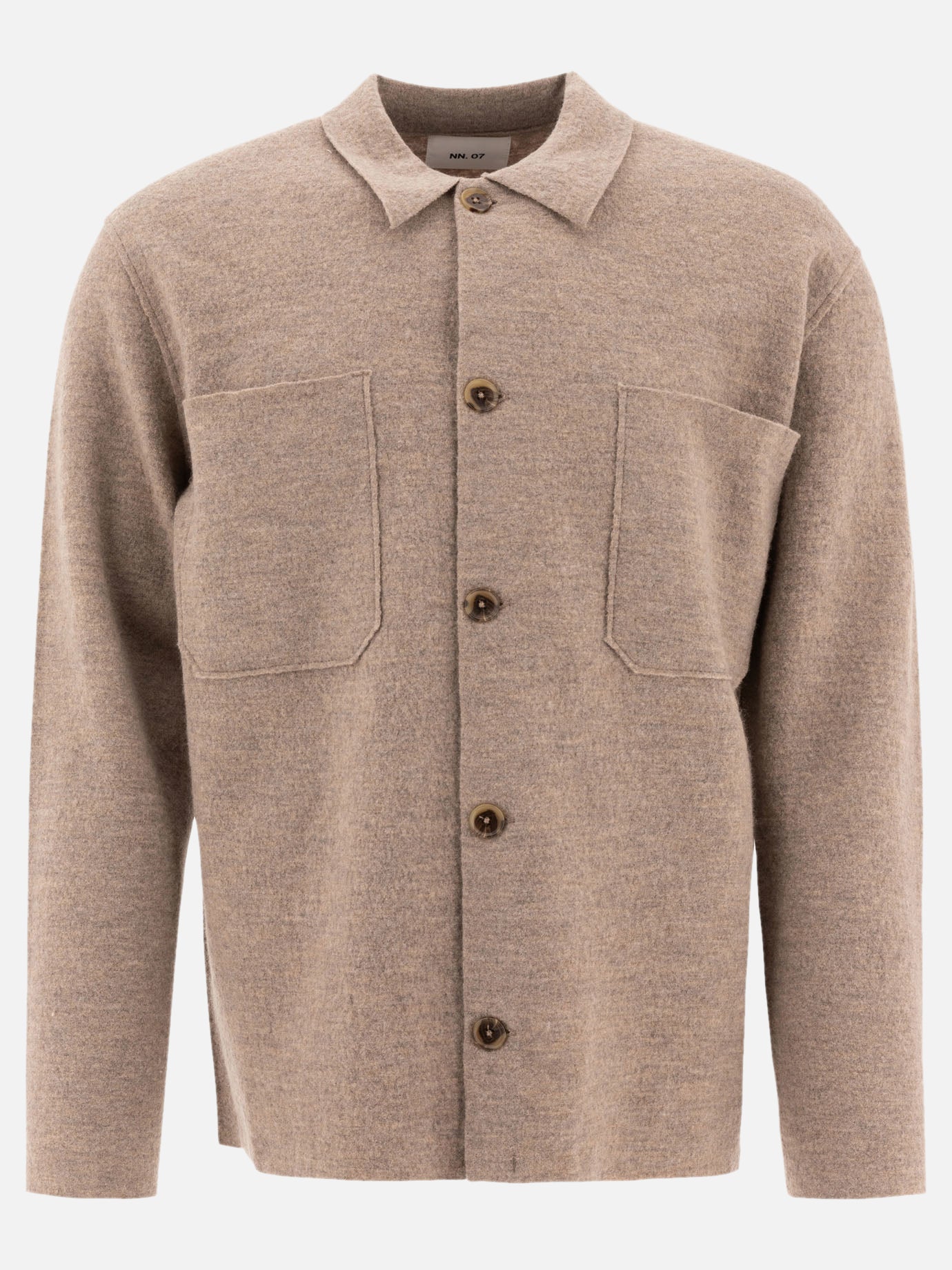 Overshirt jackets Solid colour  Beige - NN.07 Men | PDP | VIETTI Online Store | Zoom-Modal
