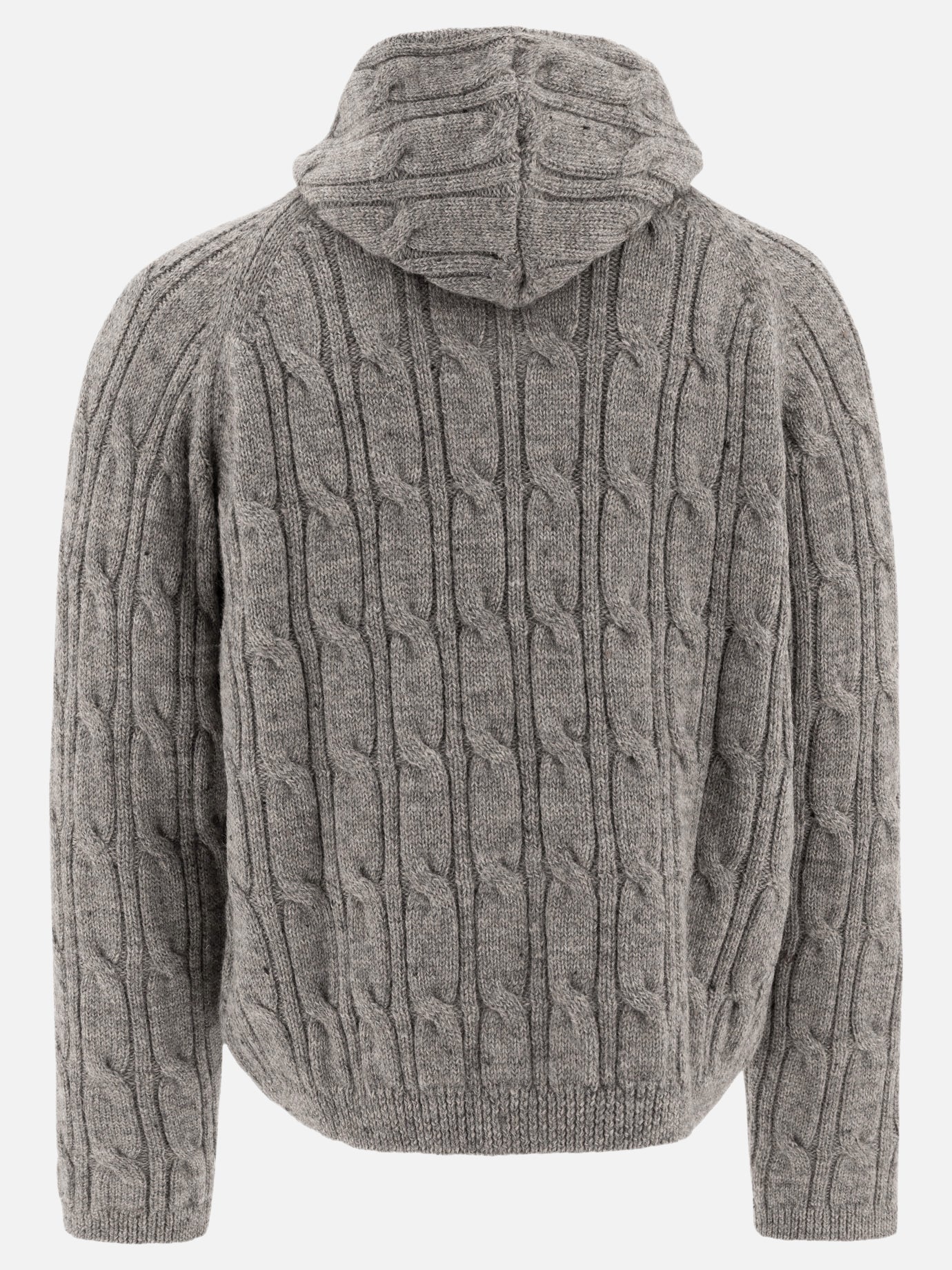 "Level" cable-knit sweater